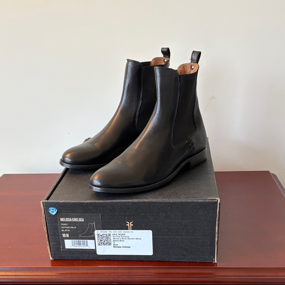 Frye Black Chelsea Ankle Boots - never worn, tried on in home